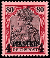 Nicht Ausgegeben: 4 Pia. Auf 80 Pfg Germania Reichspost, Tadellos Ungebraucht, Mi. 400.-, Katalog: V * - Deutsche Post In Der Türkei