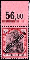 5 C. Auf 5 Pfg-100c. Auf 80 Pfg Postfrisch, Alles Randstücke, 10 Pfg Unterrand, Sonst Oberrand, Mi. 320.-, Katalog: 48/5 - Turkey (offices)