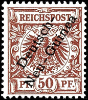 Deutsches Reich Krone/Adler Mit Aufdruck "Deutsch-Neu-Guinea", Postfrischer Luxussatz Auf Sieger-Abokärtchen, Michel 320 - German New Guinea