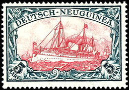 5 Mark Kaiseryacht, Tadellos Postfrisch, Ohne Signatur, Michel 140,-, Katalog: 23II B I ** - Duits-Nieuw-Guinea