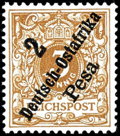 2 Pesa Postfrisch, Luxus, Ohne Signatur, Michel 120,-, Katalog: 6b ** - África Oriental Alemana