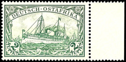 1 Und 2 Rupien Kaiseryacht, Tadellos Postfrisch Mit Rechtem Seitenrand, Geprüft Pauligk BPP Und Fotobefund Steuer BPP, M - Afrique Orientale