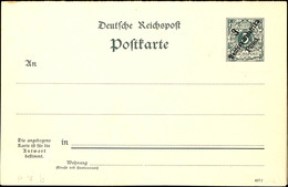 3 Pesa Antwortkarte Schwarzgrün (Deutsches Reich P 31b), Ungebraucht, Selten!, Katalog: P7 * - Deutsch-Ostafrika