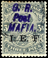 3 Pies König Georg, Gestempelt, Michel 220,-, Katalog: 23 O - Afrique Orientale