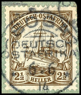 SOGA 6. 6. 14, Klar Auf Briefstück Mit 2 1/2 Heller Kaiseryacht, Katalog: 30 BS - German East Africa