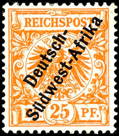 25 Pfennig, Ungebraucht, Pracht, Michel 280,-, Katalog: Ia * - German South West Africa