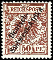 50 Pfg Krone/Adler Mit Aufdruck "Deutsch-Südwest-Afrika", Tadellos Ungebraucht, Mi. 280.-, Katalog: II * - German South West Africa