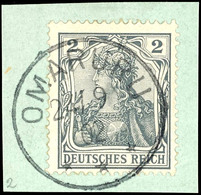 OMARURU 24/9 02, Klar Auf Tadellosem Postkartenabschnitt Mit DR 2 Pfg Germania, Katalog: DR68 BS - German South West Africa