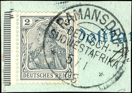 RAMANSDRIFT DEUTSCH-SÜDWESTAFRIKA 5/1 03, Vollständiger Abschlag Auf Tadellosem Postkartenabschnitt Mit Vom Linken Bogen - Deutsch-Südwestafrika