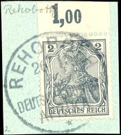 REOBOTH DEUTSCH-SÜDWEST-AFRIKA 26 1 03, Vollständiger Abschlag Auf Tadellosem Postkartenabschnitt Mit Vom Oberrand Stamm - Deutsch-Südwestafrika