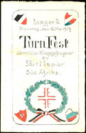 1917, Programm Zum Turnfest Sämtlicher Kriegsgefangener Zu Fort Napier - Südafrika Am Dienstag, 15. Mai 1917, Lager 2, F - Sud-Ouest Africain Allemand