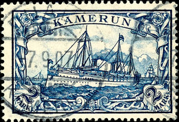 2 Mark Kaiseryacht, Gestempelt "DUALA", Tadellos, Geprüft Bothe BPP, Michel 90,-, Katalog: 17 O - Kamerun