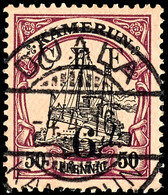 1/2 D. Auf 5 Pfg - 3 D. Auf 30 Pfg Sowie 6 D. Auf 50 Pfg Kaiseryacht, Alle Werte Zentrisch Gestempelt KGS "DUALA 4.4.16" - Kamerun