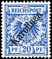 20 Pfg Krone/Adler Mit Diagonalem Aufdruck "Karolinen", Tadellos Postfrisch, Gepr. Bothe BPP, Mi. 700.-, Katalog: 4I ** - Karolinen
