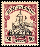 50 Pfg Kaiseryacht Mit Aufdruck "Specimen", Ungebraucht, Gepr. Köhler, Mi. 100.-, Katalog: 12Spec. * - Kiautchou