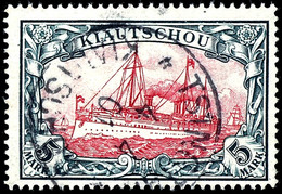 2 1/2 Dollar Kaiseryacht, Zentrisch Klar Gestempelt Mit Ekr. "TSINGT(AU) 4 4 01", Tadellose Erhaltung, Gepr. H. Krause,  - Kiautchou