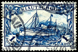 1/2 Und 1 $Kaiseryacht Ohne Wz., Gestempelt K1 "TSINGTAU", Tadellose Kabinettstücke, Die 1/2 $ Gepr. Jäschke-Lantelme BP - Kiautchou