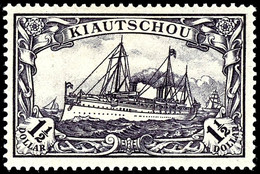 2 1/2 Dollar Kaiseryacht, A-Zähnung, Tadellos Ungebraucht Mit Originalgummierung, Fotoattest Steuer BPP (1998): "qualita - Kiautschou