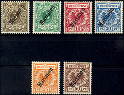 3 - 50 Pfg Krone/Adler Steilaufdruck, 6 Werte Komplett, Tadellos Ungebraucht, Höchstwerte Gepr., Mi. 230.-, Katalog: 1/6 - Mariana Islands