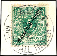 5 Pfennig Krone/Adler Mit Aufdruck "MARSCHALL-INSELN"  Tadelloses Briefstück Mit Stempel "JALUIT MARSHALL-INSELN", Sorte - Isole Marshall