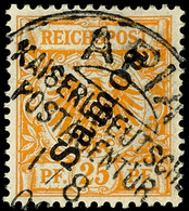 25 Pfennig Adlerausgabe, Tadellos Gestempelt "APIA KAISERL.DEUTSCHE POSTAGENTUR", Michel 90,-, Katalog: 5a O - Samoa