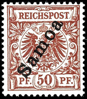 50 Pfg Krone/Adler Luxus Postfrisch, Unsigniert, Mi. 150,-, Katalog: 6 ** - Samoa