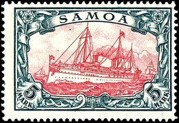 5 Mark Kaiseryacht, Tadellos Postfrisch, Ohne Signatur, Michel 200,-, Katalog: 23IIA ** - Samoa