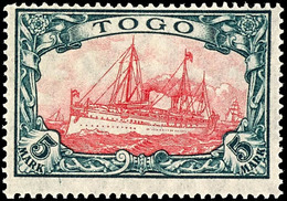 5 Mark Kaiseryacht, Tadellos Postfrisch, Ohne Signatur, Michel 120,- Wohl Unfug, Zuschlag 169. Auktion = 85,-, Katalog:  - Togo