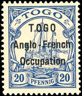 20 Pfg Kaiseryacht, Tadellos Postfrisch, Kabinett, Seltene Marke, Auflage Nur 3.850 Stück, Gepr. Hoffmann-Giesecke, Mi.  - Togo