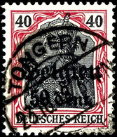 50 C. Auf 40 Pfg. Lilarot/schwarz, Zw 0,8, Gestempelt, Signiert Hey BPP, Mi. 400.-, Katalog: 20bI O - Altri & Non Classificati