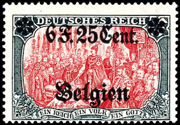 6 F.25 C. Auf 5 Mk., Aufdruck Type II "B Unter F", Postfrisch, Gepr. Hey BPP, Mi. 300,-, Katalog: 25II ** - Otros & Sin Clasificación