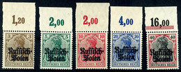 3 Pfg Bis 40 Pfg Germania, Kpl. Satz Vom Oberrand, 40 Pfg Oberrand B Mit Strichelleiste, Tadellos Postfrisch, Mi. 152.-, - Otros & Sin Clasificación