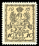 10 Gr. Braunschwarz, Unterdruck Hellchromgelb, Tadellos Postfrisch, Unsigniert, Mi. 160.-, Katalog: IIa ** - Altri & Non Classificati