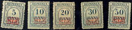 5 Bani Bis 50 Bani Portomarken, Papier Ohne Wz., Tadellos Postfrisch, Gepr. Hey BPP, Mi. 400.-, Katalog: 1/5 ** - Sonstige & Ohne Zuordnung