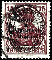 15 Pfennig Karminbraun, Zeitgerecht Entwertet, Fotoattest Wasels BPP "echt, Einwandfrei", Mi.1.000,-, Katalog: 18b O - Other & Unclassified