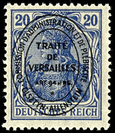 20 Pfg Germania Ultramarin Mit Ovalaufdruck, Tadellos Postfrisch, Kabinett, Gepr. Wasels BPP, Mi. 350.-, Katalog: 19a ** - Andere & Zonder Classificatie