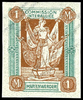 50 Pfennig Und 1 Mark Frauengestalt, Postfrisch Ungezähnt, Je Mit Wasserzeichen "Stern", Nr.8yU Geprüft Klein BPP, Nr.11 - Other & Unclassified