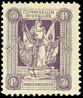 50 Pfennig Braunviolett, Zähnung 11 1/2, Postfrisch, Bestens Geprüft Klein VPP, Mi.200,-, Katalog: 8xB ** - Autres & Non Classés