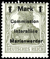 1 M. Auf 2 Pfg. Mit Aufdruck AIHF Postfrisch, Geprüft Klein BPP, Mi. 350.-, Katalog: 22AIHF ** - Autres & Non Classés