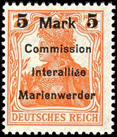 5 M Auf 7 1/2 Pf Tadellos Postfrisch, Mi. 90.-, Katalog: 25 ** - Sonstige & Ohne Zuordnung