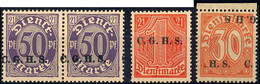 50 Pfennig, 1 Mark, 30 Pfennig, 3 Werte Jeweils Postfrisch Mit Plattenfehler I, Nr.6,7 Und 12, Mi.350,-, Katalog: 6/12 * - Sonstige & Ohne Zuordnung