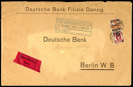 10 Mark Auf 7 1/2 Pfennig, Spitzen Nach Oben, Marke Mit Plattenfehler VIII "Bruch Durch D Und Balken" In Mischfrankatur  - Other & Unclassified