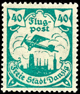 40 Pfennig Flugpost, Liegendes Wasserzeichen, Postfrisch, Kurzbefund Soecknick BPP "echt, Einwandfrei", Mi.200,-, Katalo - Sonstige & Ohne Zuordnung