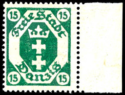 15 Pfennig Staatswappen, Postfrisch Vom Rechten Rand, Abart "Druck Auf Gummiseite, Druck Gummiseitig, Beidseitig Gummier - Other & Unclassified