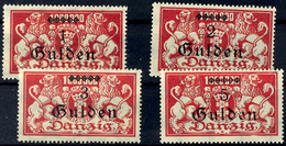 1 - 5 Gulden Provisorien Tadellos Postfrisch, Bzw. 3 Gulden Mit Winziger Falzspur, Mi. 253.-, Katalog: 189/92 **/* - Sonstige & Ohne Zuordnung