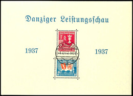 Danziger Leistungsschau, Block Mit Tagesstempel, Fotoattest Soecknick BPP, "echt Und Einwandfrei", Mi.500,-, Katalog: Bl - Sonstige & Ohne Zuordnung