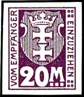 800 Pfennige Kleines Wappen, Stehendes Wasserzeichen, Postfrisch Ungezähnt, Fotoattest Soecknick BPP, "echt Und Einwandf - Autres & Non Classés