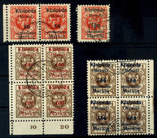 50 Markiu Bis 500 Markiu, Lot Von Marken Mit Plattenfehlern: Nr.131 IV Im Randpaar, Nr.132 IV Einzelmarke, Nr.133 IV Im  - Memel (Klaipeda) 1923