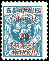 10 Markiu Auf 5 C., Postfrisch Mit Aufdruckfehler "K Von Kleipeda Beschädigt", Kurzbefund Huylmans BPP "echt, Einwandfre - Memel (Klaïpeda) 1923