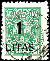 15 Cent. Bis 1 Litas Angliederung Des Memellandes, Satz Komplett Gestempelt, Geprüft Huylmanns BPP, Mi.450,-, Katalog: 1 - Memel (Klaipeda) 1923